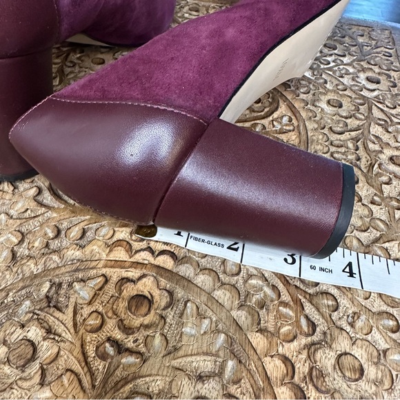 Talbots Women’s Ellery Burgundy Suede Bit Block Heel Pumps Sz 10.5 - Picture 8 of 8